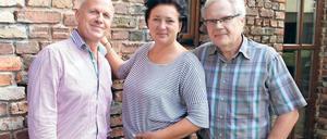 Vernetzt. Ralf Weißmann (l.), Bettina Sommerlatte-Hennig und Klaus Lohrengel vom FUN Michendorf