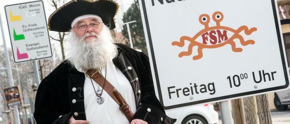 Rüdiger Weida von der "Kirche des fliegenden Spaghettimonsters".