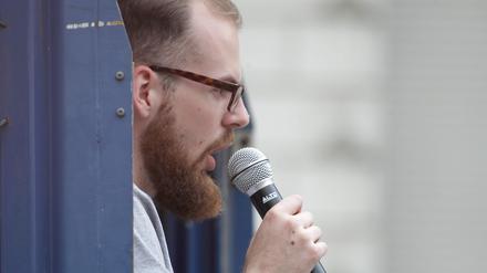 Robert Timm, Regionalleiter der rechtsextremen Identitären Bewegung in Berlin-Brandenburg.