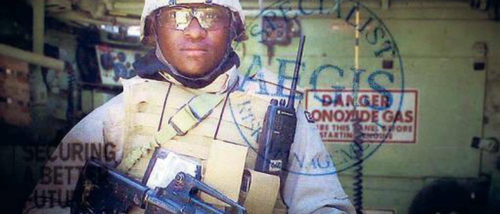Ehemalige Kindersoldaten bei Sicherheitsunternehmen im Irak.