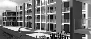 Mehr Platz zum Wohnen. Für Familien, Alleinstehende und Senioren baut die Teltower Wohnungsbaugenossenschaft 55 barrierefreie Wohnungen. Ab Ende 2018 sollen sie bezugsfertig sein. Welche Farbe die Fassade haben soll, steht aktuell noch nicht fest.