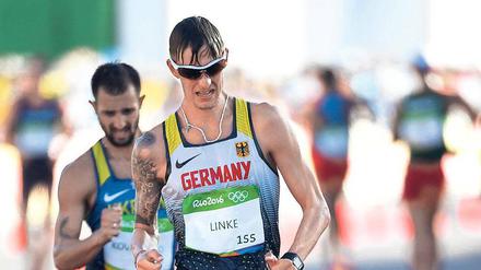 Der beste und härteste Wettbewerb seines Lebens. Der Potsdamer Geher Christopher Linke auf dem Weg zum fünften Platz über 20 Kilometer in Rio.