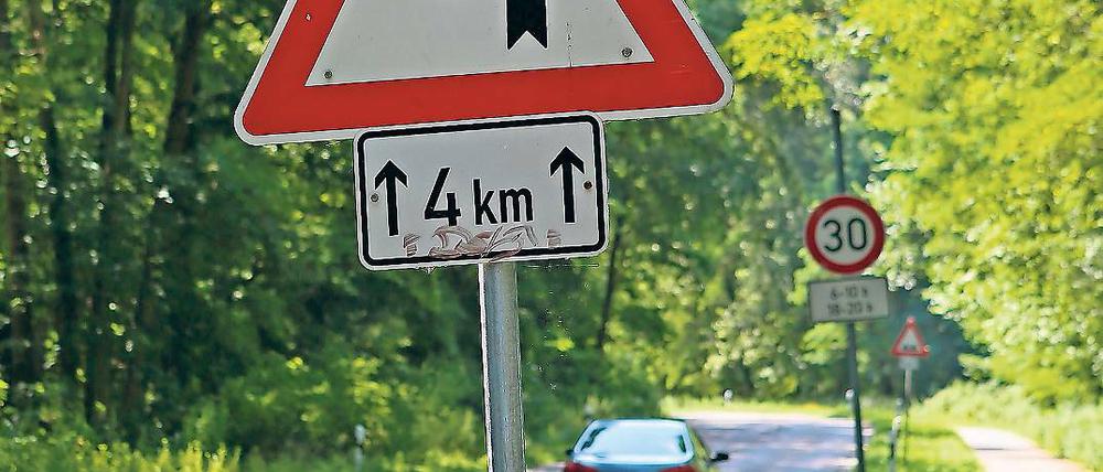 An Potsdams Straßen wird gebaut.