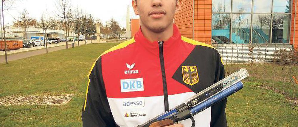 Feuer frei. Der 19-jährige Marvin Dogue ist Weltrekordhalter.