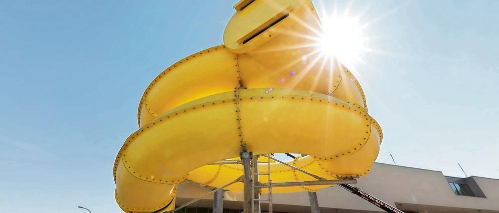 Die 114 Meter lange Rutsche im blu ist derzeit gesperrt.