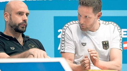 Klarer Standpunkt. Bundestrainer Henning Lambertz (r.) fordert, dass Jörg Hoffmann Potsdamer Chefcoach wird.