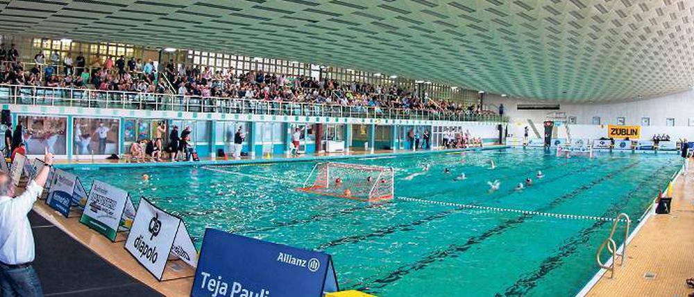 Ein heiliger Ort. Das Brauhausberg-Bad ist die Wiege des Potsdamer Wasserballs. Zu den besonderen Highlights dort zählte die Endrunde des deutschen Pokals 2015.