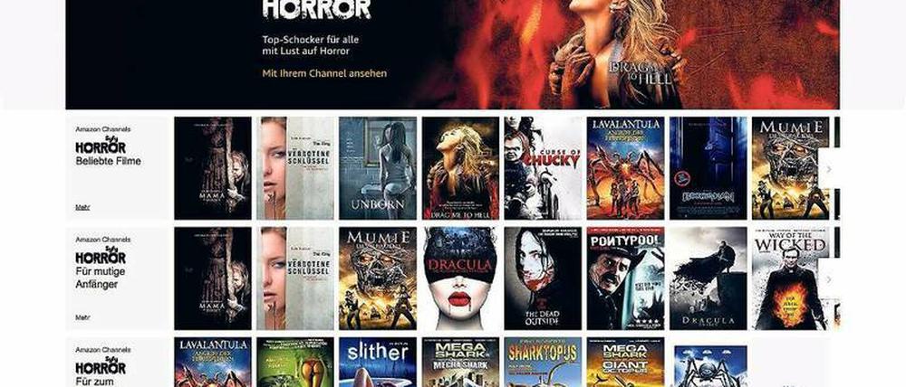 Der Syfy-Horror-Channel im Amazon-Streamingdienst wirbt mit Top-Schockern. Bezahlt werden muss dafür extra.
