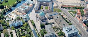 Die Potsdamer Mitte. Die Fachhochschule soll nacheinander durch zwei Wohn- und Geschäftskarrees ersetzt werden.