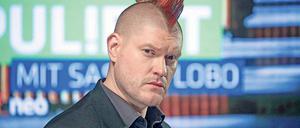 Unverwechselbare Frisur: Der Blogger Sascha Lobo im TV-Einsatz.