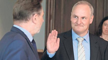 Der Neue. Bernd Rubelt wurde Montag vereidigt.
