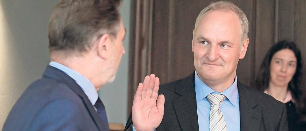 Der Neue. Bernd Rubelt wurde Montag vereidigt.