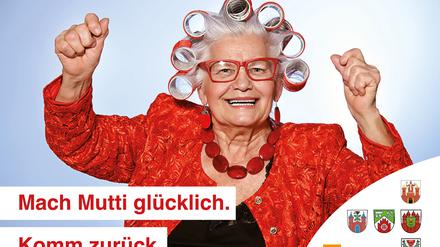 "Mach Mutti glücklich": Mit dieser Postkarte aus Neuruppin sollte die Abwanderung aus ländlichen Regionen Brandenburgs gestoppt werden.