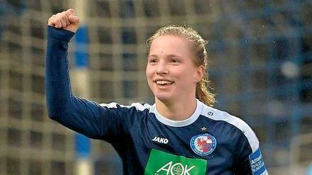 Doppelpack. Tabea Kemme traf beim Turbine-Sieg in Leverkusen zweimal.