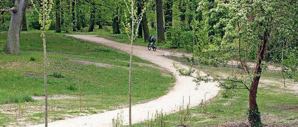 Geschwungen. Der neue Weg schließt an die Feuerwehrzufahrt an.