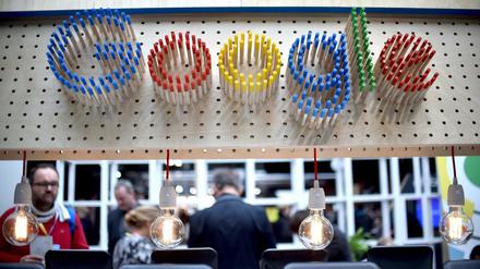Auch Google hat ein Interesse an gutem Lokaljournalismus. Der Stand von Google auf der Internetkonferenz re:publica.