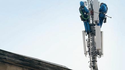 Mobilfunkmast. In Brandenburg gibt es vielerorts keinen Empfang.