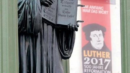 Hier steht er nun. Bald wird in Wittenberg in Sachsen-Anhalt gefeiert. 