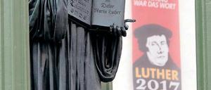 Hier steht er nun. Bald wird in Wittenberg in Sachsen-Anhalt gefeiert.