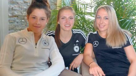 Zwei von drei. Lea Bahnemann und Melissa Kössler wurden nominiert, Gina Chmielinski (v.l.) hingegen nicht.