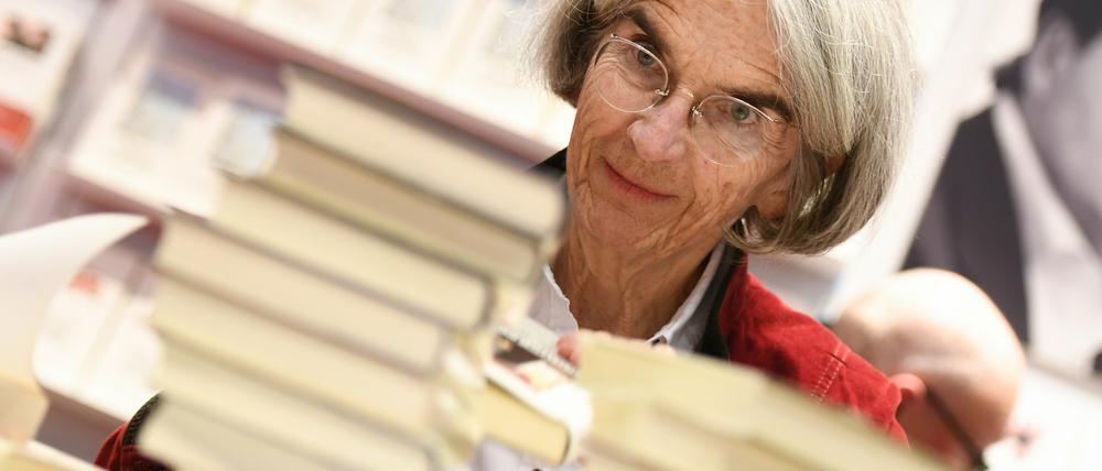 Donna Leon auf der Buchmesse 2016 in Frankfurt am Main. Die US-amerikanische Krimiautorin ist als Stargast beim diesjährigen Festval Lit:potsdam eingeladen.