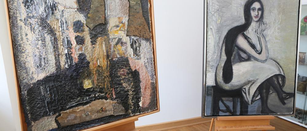 "Mutter und Kind" (r.) heißt eines der zwei Bilder von Strawalde, die jetzt dem Potsdam Museum gehören.