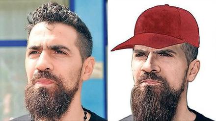 Original und Phantom. Rapper Bushido und das Fahndungsbild.