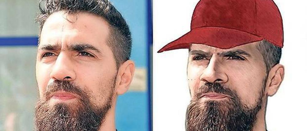 Original und Phantom. Rapper Bushido und das Fahndungsbild.
