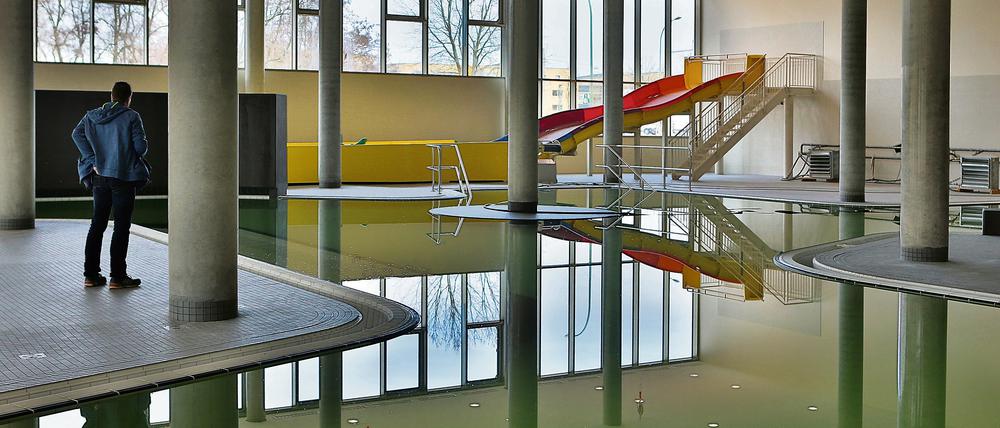 Ende Januar wurden Journalisten durch das neue Bad blu geführt. Vieles war da bereits fertig.