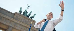 Da is’er wieder! Obama kehrt zurück ans Brandenburger Tor, am 25. Mai anlässlich des Kirchentages – auch für Konfessionslose offen.