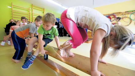 Auf dem Sprung. Von der Kita in den Sportverein – dieser Übergang hat im vergangenen Jahr in Brandenburg sehr gut geklappt. Mehr als 1 500 Kita-Kinder waren nach Besuchen von Vereinen vom Sporttreiben so begeistert, dass sie Vereinsmitglieder sind.