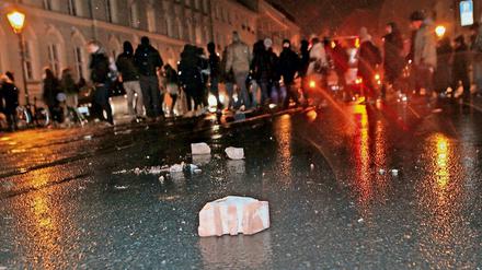 Während der ersten Pogida-Demo im Januar 2016 kam es zu linksextremen Ausschreitungen.