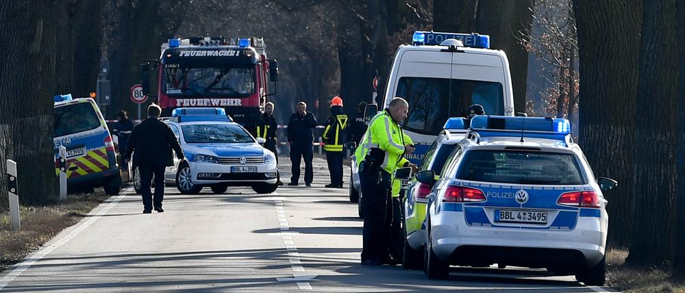 Der damals 25-Jährige hat hier bei Beeskow auf der Flucht zwei Polizisten totgefahren.