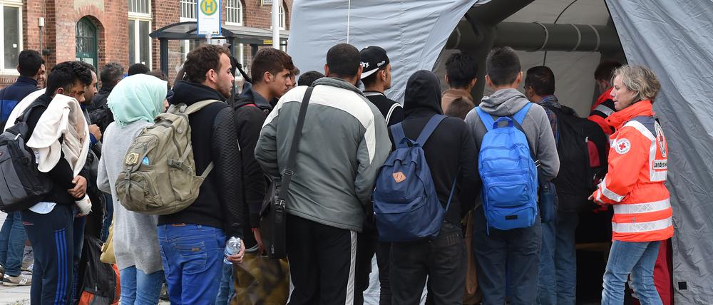 Diese Aufnahme zeigt im September 2015 die Erstaufnahmeeinrichtung in Eisenhüttenstadt.