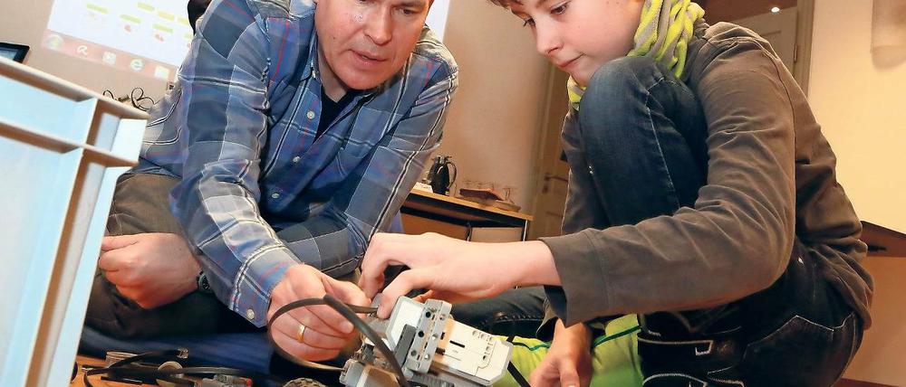 Ausgetüftelt. Sieben Teams ließen ihre Roboter gegeneinander antreten.