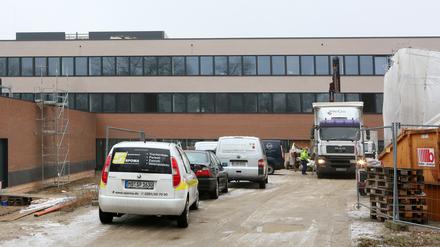 Weiter im Bau. Die künftige Da-Vinci-Gesamtschule im Bornstedter Feld.