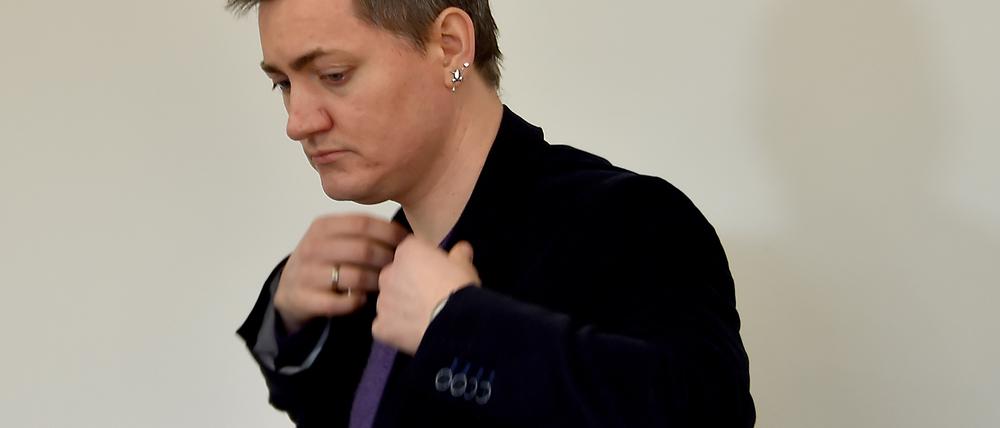 Betrug und Wahlfälschung: Peer Jürgens (Linke) vor dem Urteilsspruch in Potsdam.