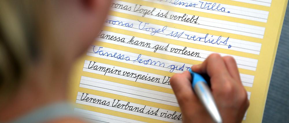 Die Christdemokraten fordern ein Modellprojekt für mehr Übung der Handschrift.