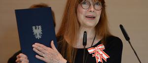 Die Sängerin Katja Ebstein erhielt 2015 den brandenburgischen Verdienstorden. Für Brandenburg nimmt sie an der Bundesversammlung teil, die den Bundespräsidenten wählt.