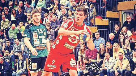 Treffsicher. Robin Huntz gehört zu den besten Werfern der 3. Liga Nord. Präszision und Nervenstärke beweist er oft vom Siebenmeterpunkt.