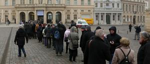 Erneut bildeten sich Schlangen vor dem neuen Museum Barberini.