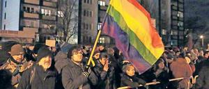 Gegen die AfD. Rund 300 Menschen protestierten Am Stern.