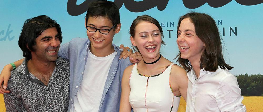 "Tschick" Regisseur Fatih Akin, Anand Batbileg (Tschick), Mercedes Müller, Tristan Göbel, (v.l.)