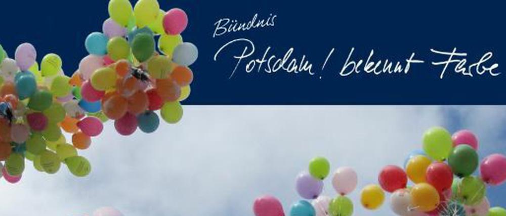 Das städtische Bündnis "Potsdam bekennt Farbe" ruft zum Gegenprotest auf. 