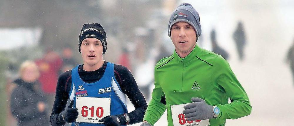 Ein Erfolg für jeden. Felix Ledwig (r.) gewann die zehn Kilometer vor Tom Thurley, der über fünf Kilometer der Beste war.