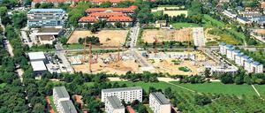 Bauen für günstige Mieten. Wie hier in der August-Bonnes-Straße am Bornstedter Feld soll das Bauen durch das neue Förderprogramm für weitere Investoren interessant werden. Doch niedrige Zinsen stehen derzeit dagegen.