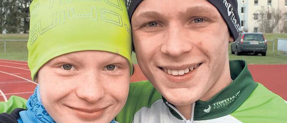 Erfolgreiches Duo im Triathlon. Marie und Moritz Horn gehören zu den besten deutschen Nachwuchstalenten ihrer Zunft. Ihre Wurzeln haben sie in Bayern, an ihrer sportlichen Zukunft feilen sie in Potsdam.