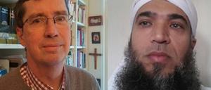 Superintendent Joachim Zehner (l.) und Imam Kamal Abdallah spenden tröstende Worte.