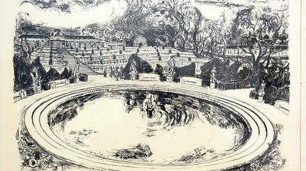 Das alte Potsdam. Der frühere Kastellan der Orangerie des Schlosses Sanssouci, Reiner Jens Uhlmann, sammelte bis zu seinem Tod im vergangenen Jahr DDR-Grafiken, vor allem aus den 1960er- und 1970er-Jahren. In seiner Sammlung befindet sich auch Peter Rohns „Weinberg – Schloß Sanssouci“ aus dem Jahre 1972.
