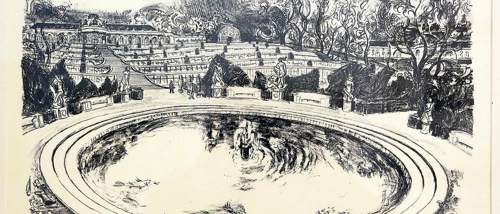 Das alte Potsdam. Der frühere Kastellan der Orangerie des Schlosses Sanssouci, Reiner Jens Uhlmann, sammelte bis zu seinem Tod im vergangenen Jahr DDR-Grafiken, vor allem aus den 1960er- und 1970er-Jahren. In seiner Sammlung befindet sich auch Peter Rohns „Weinberg – Schloß Sanssouci“ aus dem Jahre 1972.